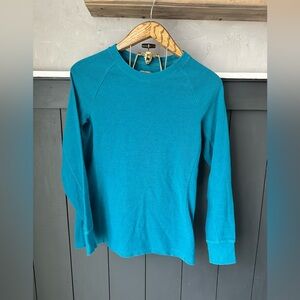 Duluth Trading Co. Teal Long Sleeve Heavy Weight Tee size Small